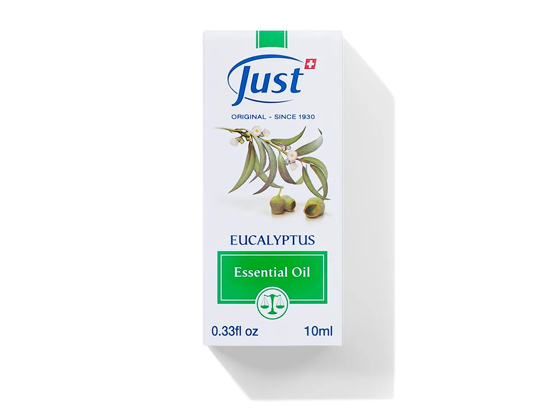 Aceite Esencial de Eucalipto de Swiss Just para aromaterapia y difusión en casa — Rincón de Bienestar