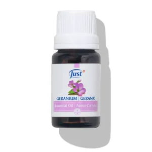 Aceite Esencial de Geranio de Swiss Just para aromaterapia y difusión en casa — Rincón de Bienestar