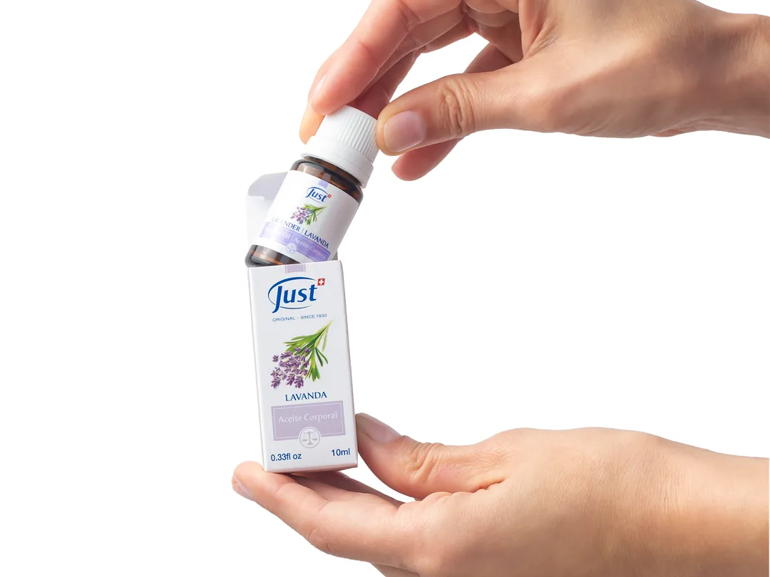 Aceite Esencial de Lavanda de Swiss Just para aromaterapia y difusión en casa — Rincón de Bienestar