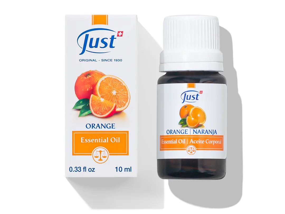 Aceite Esencial de Naranja de Swiss Just para aromaterapia y difusión en casa — Rincón de Bienestar