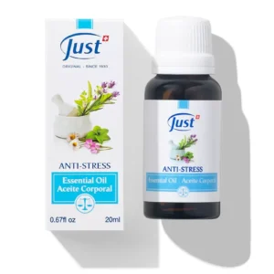 Anti-Stress Just de Swiss Just, roll-on de aceites esenciales para momentos de tensión y calma — Rincón de Bienestar
