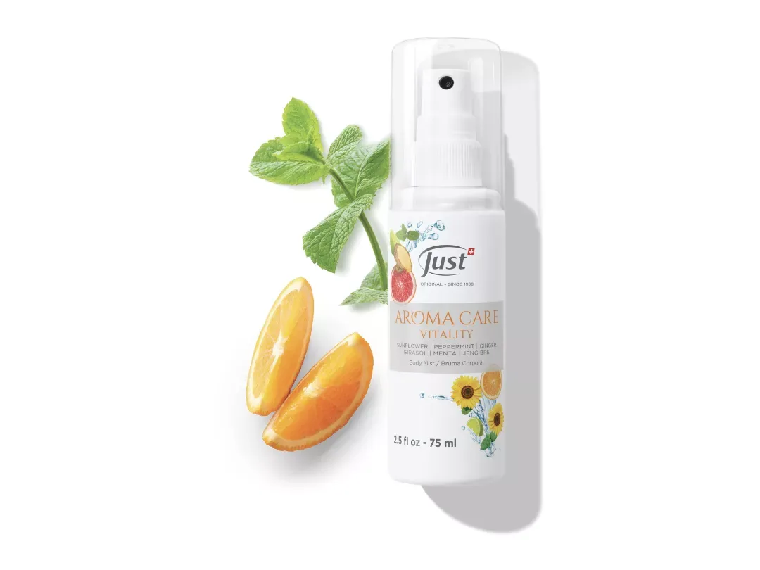 Aroma Care Vitality de Swiss Just para aromaterapia corporal y bienestar — Rincón de Bienestar