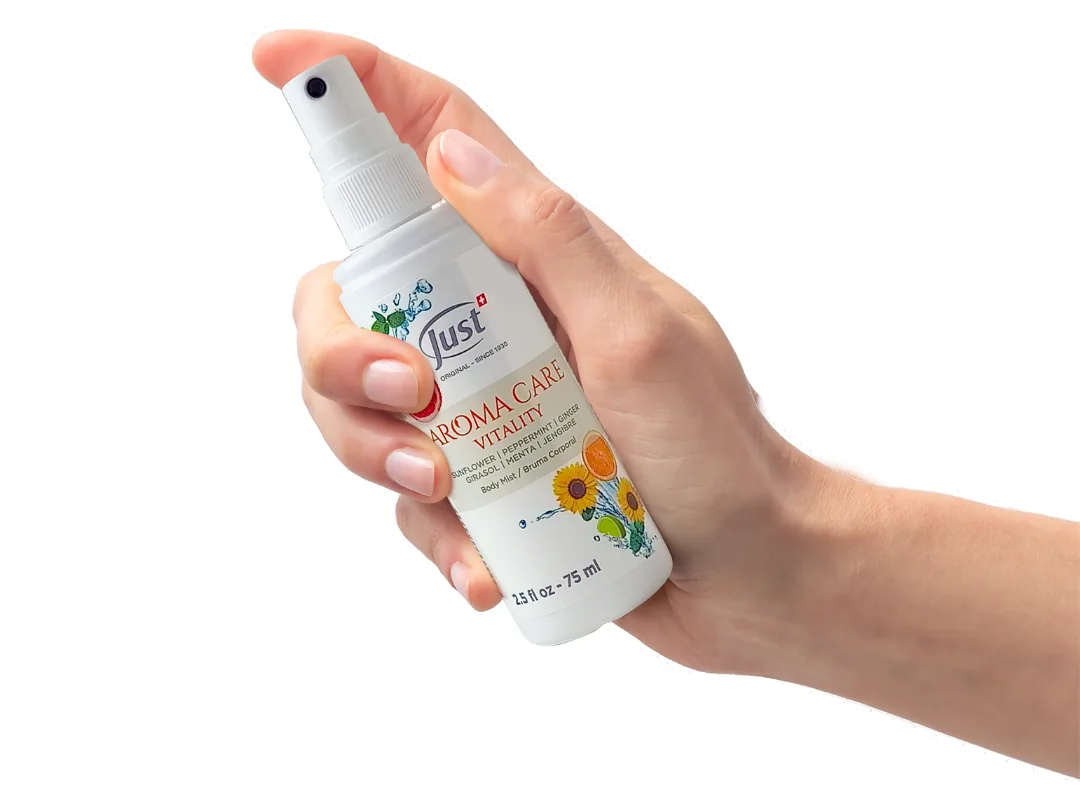 Aroma Care Vitality de Swiss Just para aromaterapia corporal y bienestar — Rincón de Bienestar