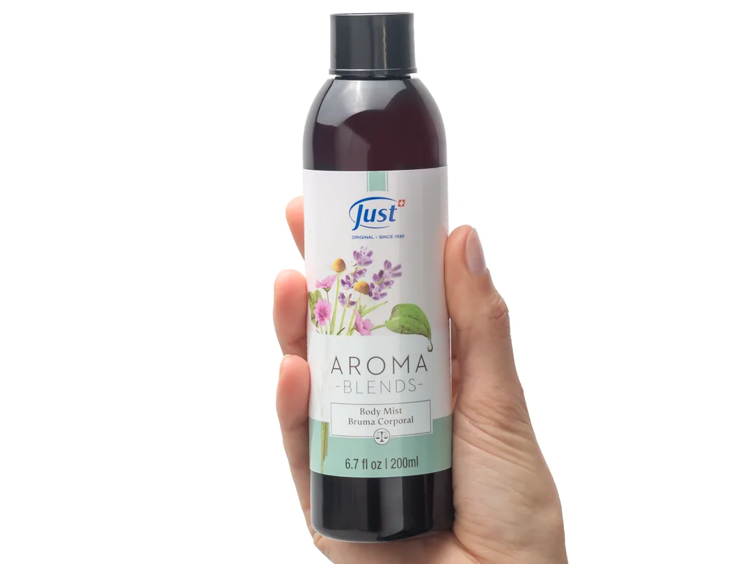 Bruma Corporal Aromablends de Swiss Just para aromaterapia corporal y bienestar — Rincón de Bienestar