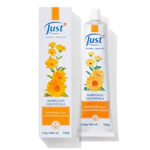 Crema de Caléndula de Swiss Just para el cuidado de la piel — Rincón de Bienestar