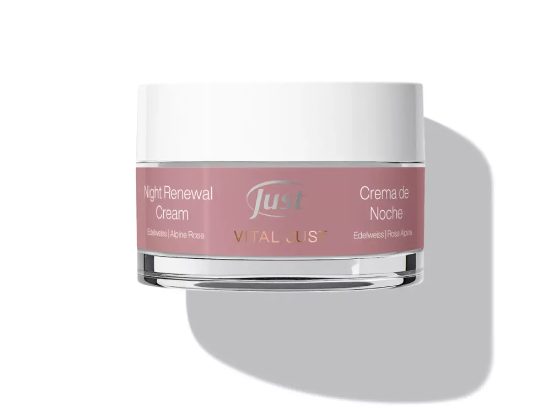 Crema de Noche Vital Just de la línea Vital Just de Swiss Just para el cuidado facial — Rincón de Bienestar