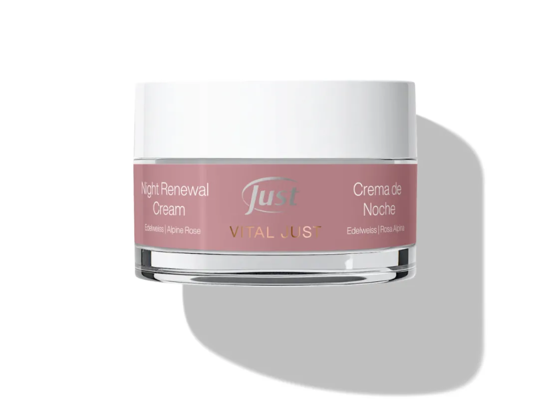 Crema de Noche Vital Just de la línea Vital Just de Swiss Just para el cuidado facial — Rincón de Bienestar