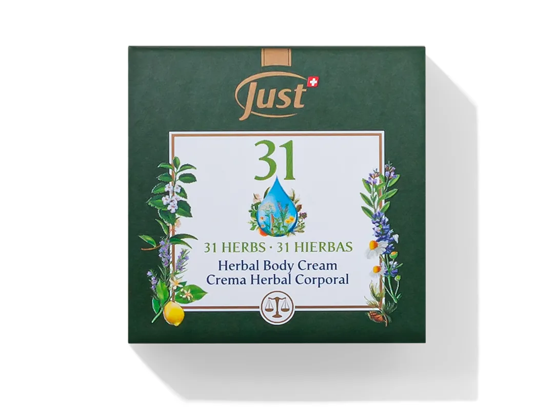Crema Herbal 31 de Swiss Just, aceite de 31 hierbas multipropósito — Rincón de Bienestar