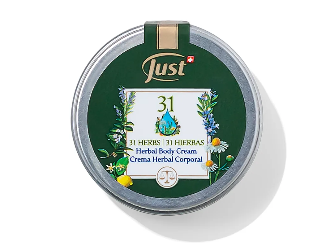 Crema Herbal 31 de Swiss Just, aceite de 31 hierbas multipropósito — Rincón de Bienestar