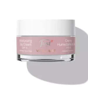 Crema Humectante de Día FPS 15 Vital Just de la línea Vital Just de Swiss Just para el cuidado facial — Rincón de Bienestar