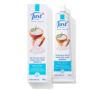 Crema San Activ de Swiss Just para masaje y cuidado corporal — Rincón de Bienestar