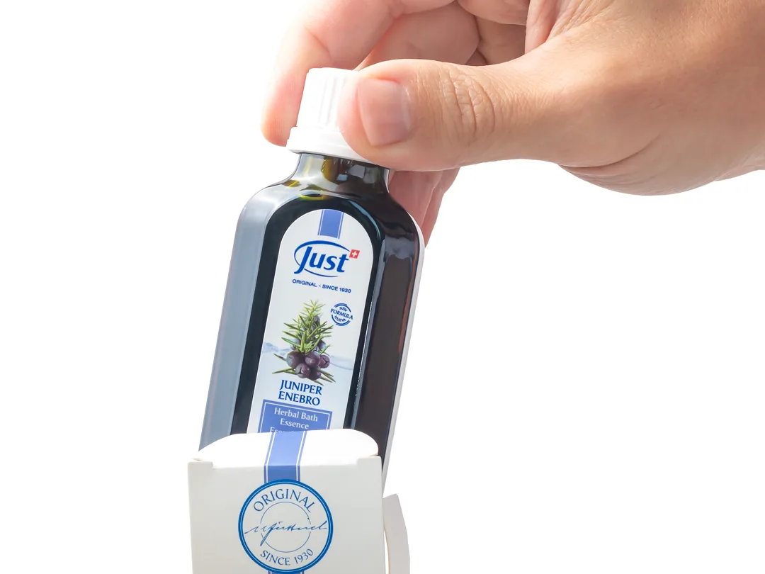 Esencia para Baño de Enebro de Swiss Just para un baño relajante en casa — Rincón de Bienestar