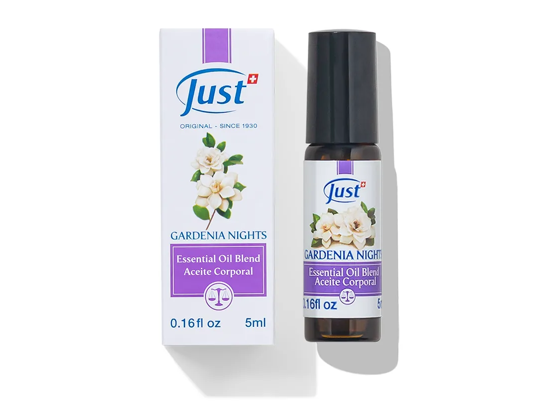 Gardenia Nights de Swiss Just, mezcla de aceites esenciales para aromaterapia — Rincón de Bienestar