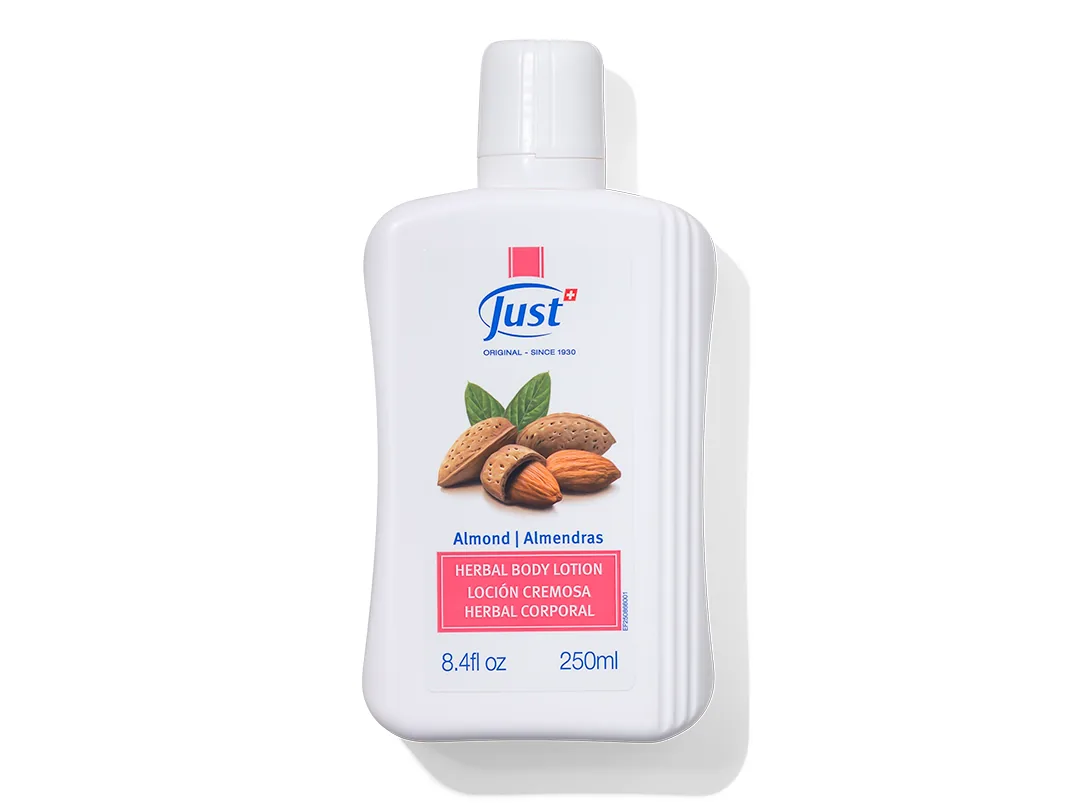Loción Cremosa de Almendras de Swiss Just para el cuidado de la piel — Rincón de Bienestar