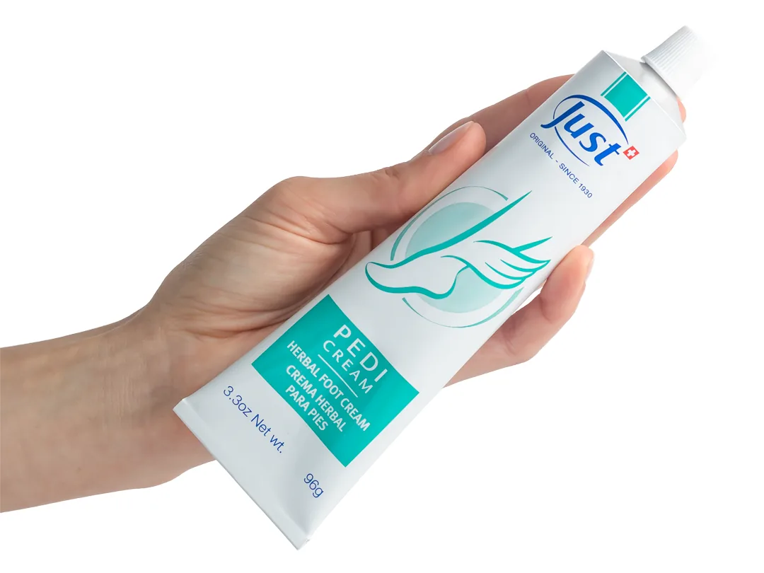Pedicream Crema para Pies de Swiss Just para el cuidado de los pies — Rincón de Bienestar
