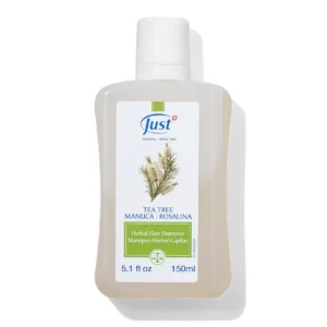 Shampoo de Tea Tree, Manuca y Rosalina de Swiss Just para el cuidado del cabello — Rincón de Bienestar
