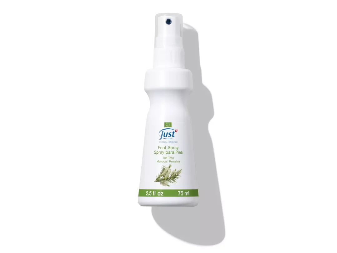 Spray de Tea Tree, Manuca y Rosalina de Swiss Just para el cuidado de los pies — Rincón de Bienestar