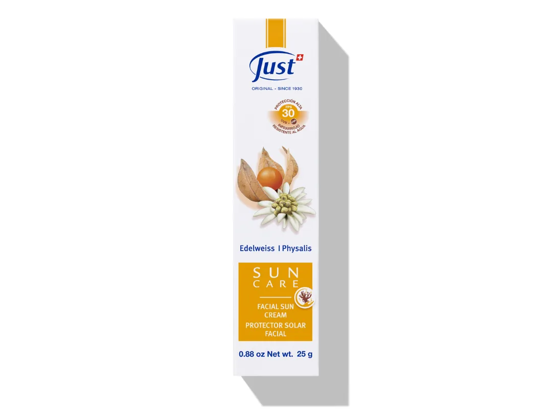 Sun Care FPS 30 de la línea Vital Just de Swiss Just para el cuidado facial — Rincón de Bienestar